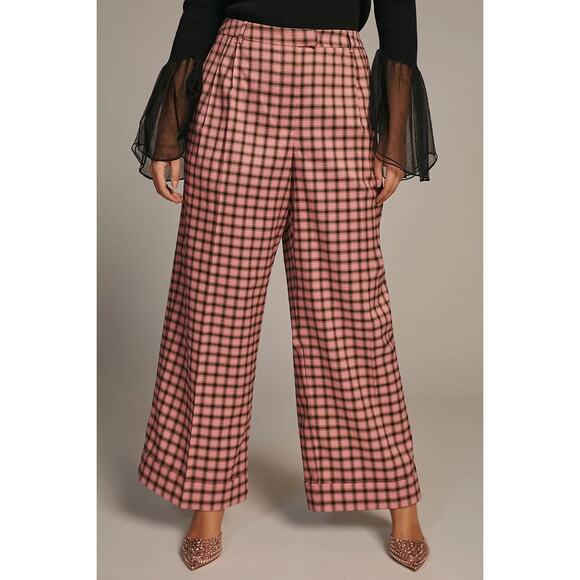 NWOT Anthropologie FRNCH Palmer Trousers $128 PLUS 1X Pink - Picture 3 of 9